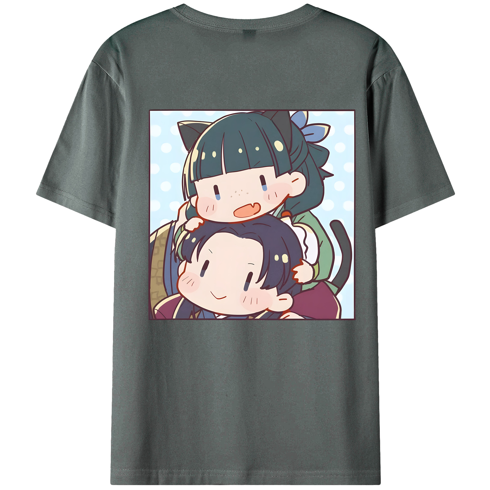 （画像用） 薬屋のひとりごと The Apothecary Diaries 綿100％ メンズ半袖Tシャツ（バックプリント） 通気性